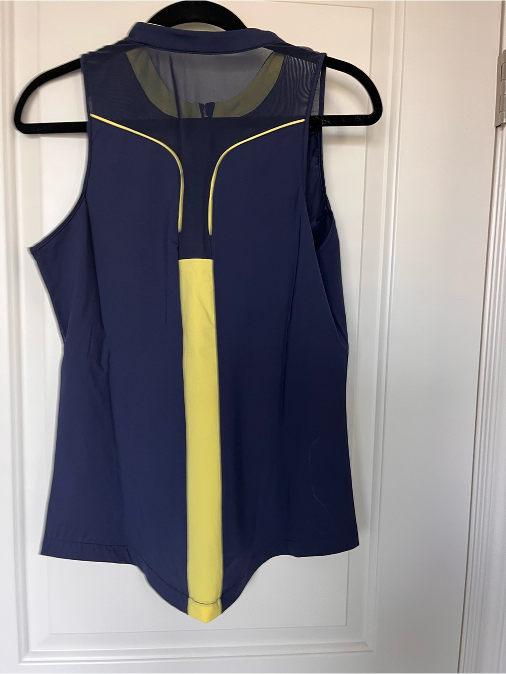 Fila Navy Tank Top with Yellow Center Stripe